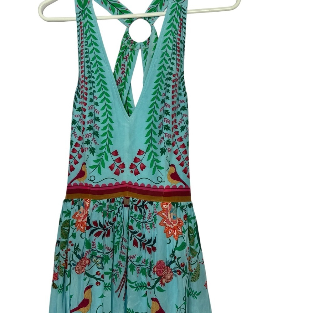 Limerick by Abirr n' Nanki V-Neck Tiered Floral Maxi Dress size large - Picture 4 of 8